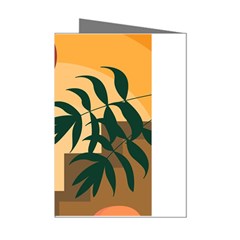 Arch Stairs Sun Branches Leaves Boho Bohemian Botanical Minimalist Nature Mini Greeting Cards (pkg Of 8) by Grandong