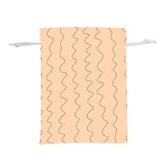 Lines Pattern Wiggly Minimal Print Lightweight Drawstring Pouch (l) by Cemarart