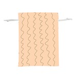 Lines Pattern Wiggly Minimal Print Lightweight Drawstring Pouch (L) Back