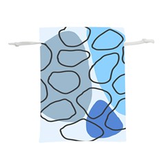 Boho Blue Deep Blue Artwork Lightweight Drawstring Pouch (l) by Cemarart