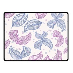 Leaves Line Art Background Fleece Blanket (small) by Cemarart
