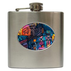 Wallet City Art Graffiti Hip Flask (6 Oz) by Bedest