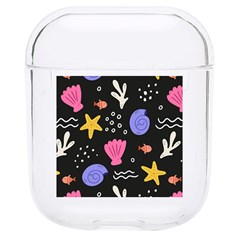 Sea Shells Pattern Wallpaper Fish Hard Pc Airpods 1/2 Case by Maspions