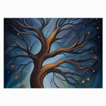 Tree Branches Mystical Moon Expressionist Oil Painting Acrylic Painting Abstract Nature Moonlight Ni Large Glasses Cloth Front