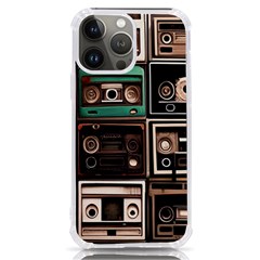 Retro Electronics Old Antiques Texture Wallpaper Vintage Cassette Tapes Retrospective Iphone 13 Pro Max Tpu Uv Print Case by Grandong