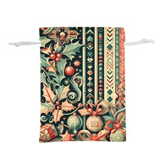 Winter Snow Holidays Lightweight Drawstring Pouch (m) by Bedest
