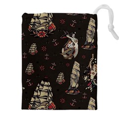 Vintage Tattoos Nautical Drawstring Pouch (4xl) by Apen