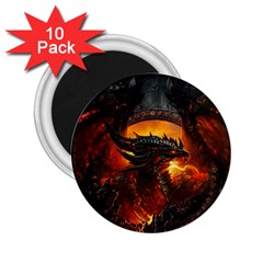Dragon Fire Fantasy Art 2 25  Magnets (10 Pack)  by Maspions
