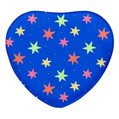 Background Star Darling Galaxy Heart Glass Fridge Magnet (4 Pack) by Maspions