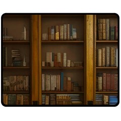 Books Book Shelf Shelves Knowledge Book Cover Gothic Old Ornate Library Fleece Blanket (medium) by Maspions