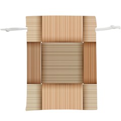 Wooden Wickerwork Texture Square Pattern Lightweight Drawstring Pouch (xl) by Maspions