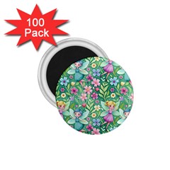 Fairies Fantasy Background Wallpaper Design Flowers Nature Colorful 1 75  Magnets (100 Pack)  by Maspions