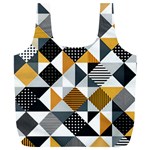 Pattern Tile Squares Triangles Seamless Geometry Full Print Recycle Bag (XL) Back