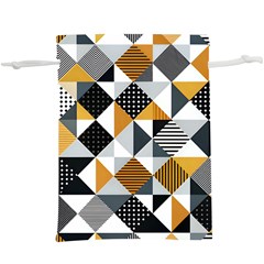 Pattern Tile Squares Triangles Seamless Geometry Lightweight Drawstring Pouch (xl) by Maspions