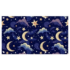 Night Moon Seamless Background Stars Sky Clouds Texture Pattern Banner And Sign 7  X 4  by Maspions