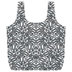 Monochrome Maze Design Print Full Print Recycle Bag (xxl) by dflcprintsclothing