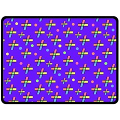 Abstract Background Cross Hashtag Fleece Blanket (large) by Maspions