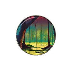 Nature Swamp Water Sunset Spooky Night Reflections Bayou Lake Hat Clip Ball Marker (10 Pack) by Posterlux