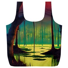 Nature Swamp Water Sunset Spooky Night Reflections Bayou Lake Full Print Recycle Bag (xxxl) by Posterlux