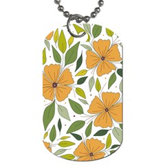 Flower Petal Plant Leaves Dog Tag (two Sides) by Maspions