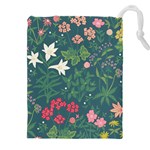 Spring design  Drawstring Pouch (4XL) Front