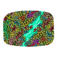 Background Leaves River Nature Mini Square Pill Box by Maspions
