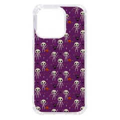 Skull Halloween Pattern Iphone 14 Pro Tpu Uv Print Case by Maspions