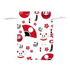 Assorted Illustration Lot Japan Fundal Japanese Lightweight Drawstring Pouch (l) by Maspions