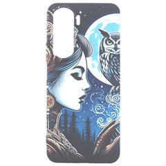 Steampunk Woman With Owl 2 Steampunk Woman With Owl Woman With Owl Strap Samsung Galaxy S24 Plus 6 7 Inch Black Tpu Uv Case by CKArtCreations
