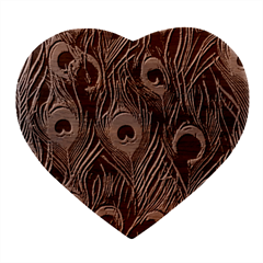 Peacock Pattern Heart Wood Jewelry Box by Maspions