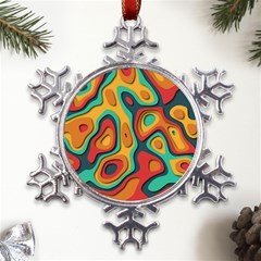 Paper Cut Abstract Pattern Metal Large Snowflake Ornament by Maspions