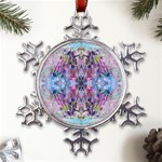 Abstract kaleidoscope Metal Large Snowflake Ornament Front