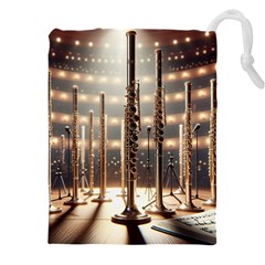 Standing Flutes Drawstring Pouch (4xl) by RiverRootsReggae