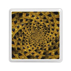 Spiral Symmetry Geometric Pattern Black Backgrond Memory Card Reader (square) by dflcprintsclothing