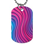 Spiral Swirl Pattern Light Circle Dog Tag (One Side) Front
