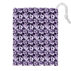 Purple Roses 1 Purple Roses Drawstring Pouch (5xl) by DinkovaArt