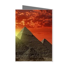 Pyramids Egypt Monument Landmark Sunrise Sunset Egyptian Mini Greeting Cards (pkg Of 8) by Proyonanggan