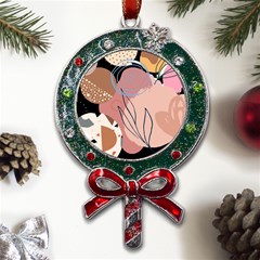 Abstract Boho Bohemian Style Retro Vintage Metal X mas Lollipop With Crystal Ornament by Proyonanggan