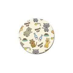 Happy Cats Pattern Background Golf Ball Marker (4 Pack) by Grandong
