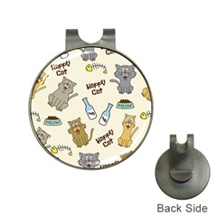 Happy Cats Pattern Background Hat Clips With Golf Markers by Grandong