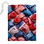 Us presidential election colorful vibrant pattern design  Drawstring Pouch (4XL) Back