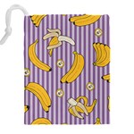 Pattern Bananas Fruit Tropical Seamless Texture Graphics Drawstring Pouch (4XL) Back