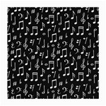 Chalk Music Notes Signs Seamless Pattern Medium Glasses Cloth Front