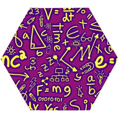 Background Doodles Math Wooden Puzzle Hexagon by Bedest