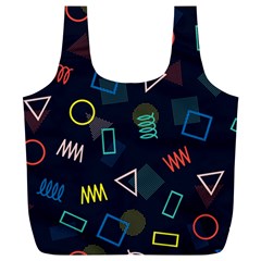 Memphis Seamless Patterns Abstract Jumble Textures Full Print Recycle Bag (xl) by Hannah976