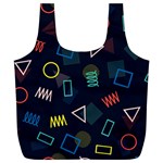 Memphis Seamless Patterns Abstract Jumble Textures Full Print Recycle Bag (XL) Back