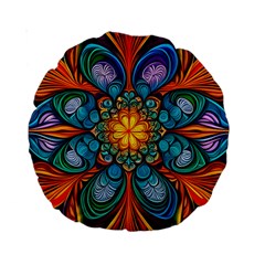 Schwarz Bunt Standard 15  Premium Round Cushions by 2607694c