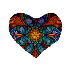 Schwarz Bunt Standard 16  Premium Heart Shape Cushions by 2607694c