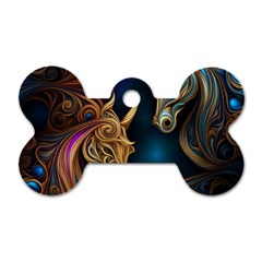 Schwarz Pferde Muster Dog Tag Bone (two Sides) by 2607694c