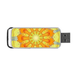 Sunshine-sunny-sun-abstract-yellow - Portable Usb Flash (one Side) by Ravend